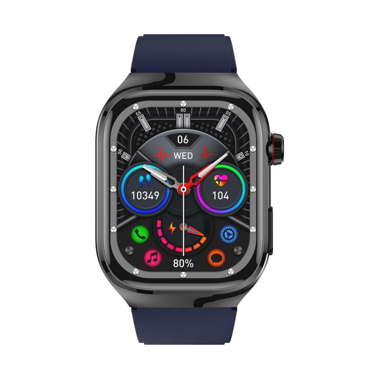 TK16 2.04 inch LCD Screen Silicone Strap Smart Watch Supports Health Monitoring(Blue) - Smart Watches by PMC TechLife | Online Shopping South Africa | PMC TechLife | Buy Now Pay Later Mobicred