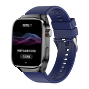 TK16 2.04 inch LCD Screen Silicone Strap Smart Watch Supports Wellness Tracking(Blue)