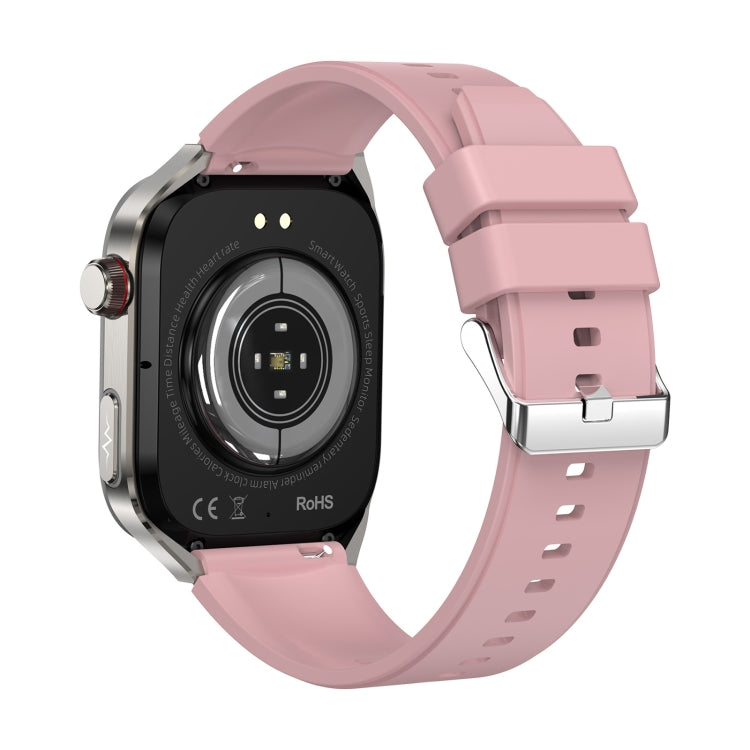 TK16 2.04 inch LCD Screen Silicone Strap Smart Watch Supports Health Monitoring(Pink) - Smart Watches by PMC TechLife | Online Shopping South Africa | PMC TechLife | Buy Now Pay Later Mobicred