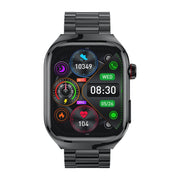 TK16 2.04 inch LCD Screen Steel Strap Smart Watch Supports Wellness Tracking(Black)