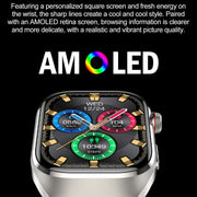 TK16 2.04 inch LCD Screen Steel Strap Smart Watch Supports Wellness Tracking(Black)
