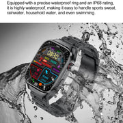 TK16 2.04 inch LCD Screen Steel Strap Smart Watch Supports Wellness Tracking(Black)