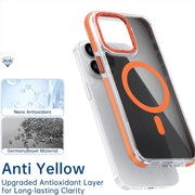 For iPhone 16 Magsafe Dual-Color Transparent Black Full Coverage Phone Case(Black)