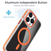 For iPhone 16 Magsafe Dual-Color Transparent Black Full Coverage Phone Case(Black)