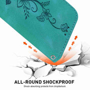 For Samsung Galaxy S25+ 5G Lily Embossed Leather Phone Case(Green)