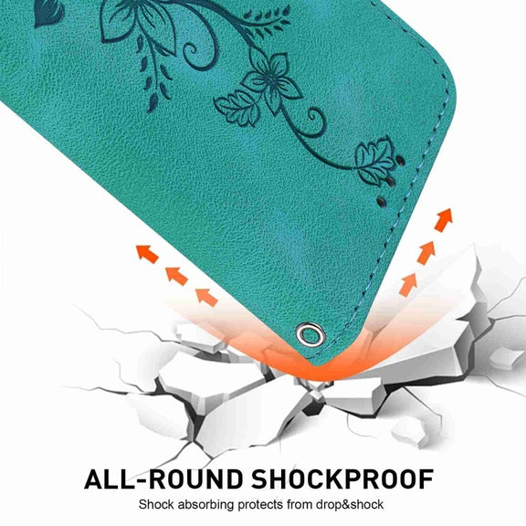 For Samsung Galaxy S25+ 5G Lily Embossed Leather Phone Case(Green)