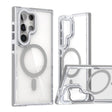 For Samsung Galaxy S24 Ultra 5G Dual-Color Clear Acrylic Hybrid TPU MagSafe Lens Film Phone Case with Holder(Gray) - free shipping - PMC Jewellery - Order now!