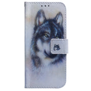 For Samsung Galaxy S25 5G Coloured Drawing Flip Leather Phone Case(White Wolf)