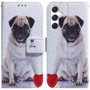 For Samsung Galaxy S25 5G Coloured Drawing Flip Leather Phone Case(Pug)