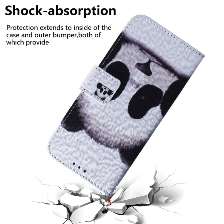 For Samsung Galaxy S25+ 5G Coloured Drawing Flip Leather Phone Case(Panda) - Galaxy S25+ 5G Cases by PMC Jewellery | Online Shopping South Africa | PMC Jewellery | Buy Now Pay Later Mobicred
