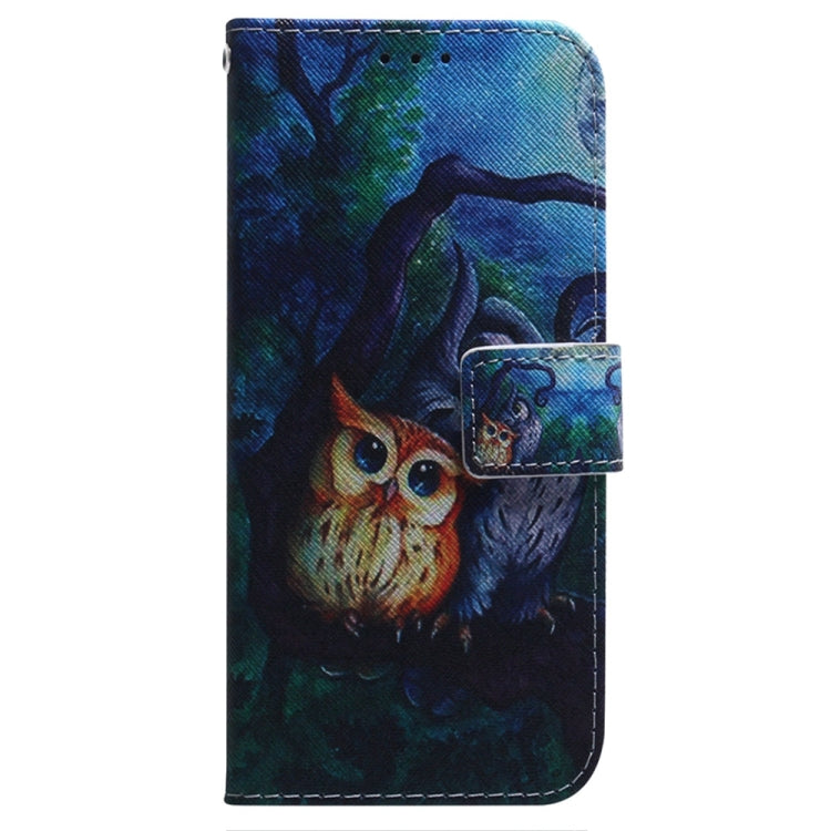 For Samsung Galaxy S25 Ultra 5G Coloured Drawing Flip Leather Phone Case(Oil Painting Owl) - Galaxy S25 Ultra 5G Cases by PMC Jewellery | Online Shopping South Africa | PMC Jewellery | Buy Now Pay Later Mobicred