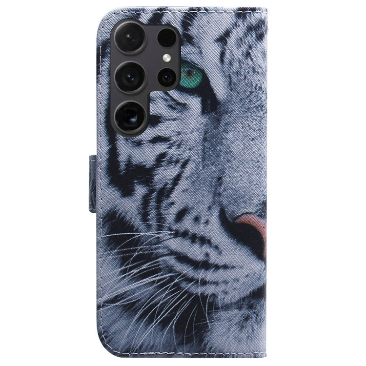 For Samsung Galaxy S25 Ultra 5G Coloured Drawing Flip Leather Phone Case(Tiger) - Galaxy S25 Ultra 5G Cases by PMC Jewellery | Online Shopping South Africa | PMC Jewellery | Buy Now Pay Later Mobicred