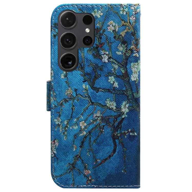 For Samsung Galaxy S25 Ultra 5G Coloured Drawing Flip Leather Phone Case(Apricot) - Galaxy S25 Ultra 5G Cases by PMC Jewellery | Online Shopping South Africa | PMC Jewellery | Buy Now Pay Later Mobicred