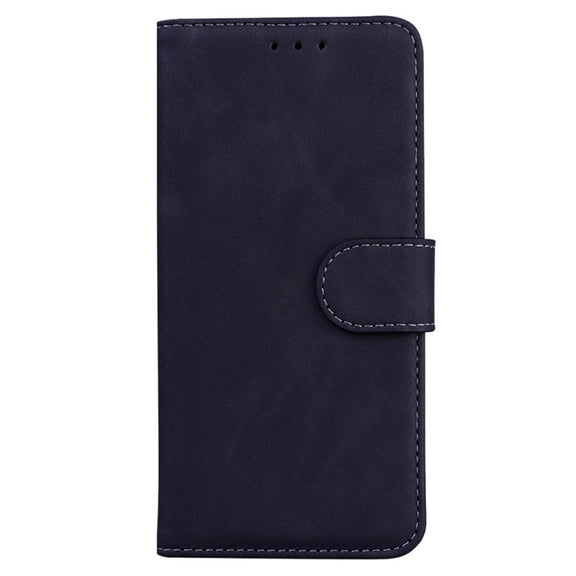 For Samsung Galaxy S25 5G Skin Feel Pure Color Flip Leather Phone Case(Black)