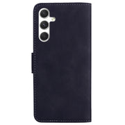 For Samsung Galaxy S25 5G Skin Feel Pure Color Flip Leather Phone Case(Black)