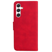 For Samsung Galaxy S25+ 5G Skin Feel Pure Color Flip Leather Phone Case(Red)