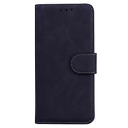 For Samsung Galaxy S25 Ultra 5G Skin Feel Pure Color Flip Leather Phone Case(Black)