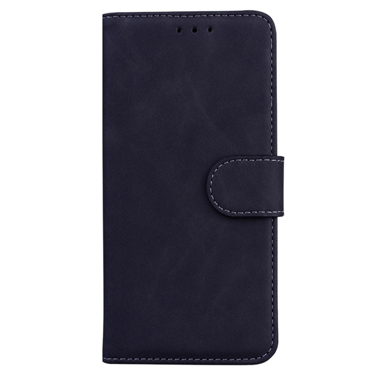 For Samsung Galaxy S25 Ultra 5G Skin Feel Pure Color Flip Leather Phone Case(Black)