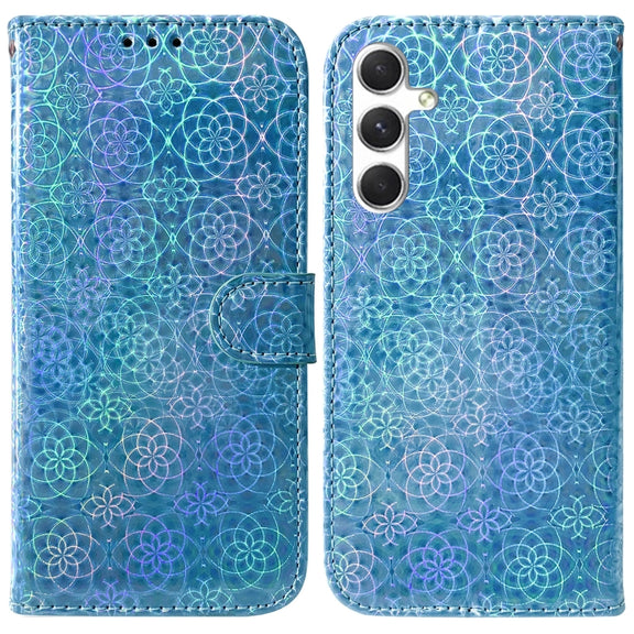 For Samsung Galaxy S25 5G Colorful Magnetic Buckle Leather Phone Case(Blue)