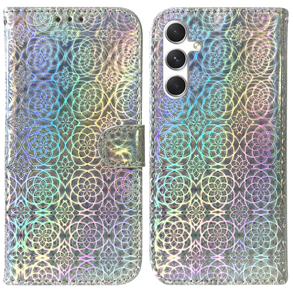 For Samsung Galaxy S25+ 5G Colorful Magnetic Buckle Leather Phone Case(Silver)