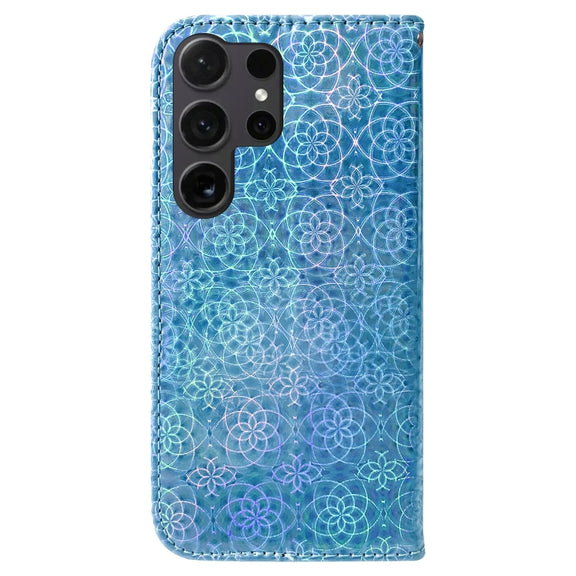 For Samsung Galaxy S25 Ultra 5G Colorful Magnetic Buckle Leather Phone Case(Blue)