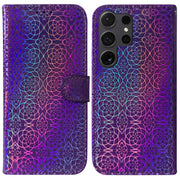 For Samsung Galaxy S25 Ultra 5G Colorful Magnetic Buckle Leather Phone Case(Purple)