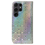 For Samsung Galaxy S25 Ultra 5G Colorful Magnetic Buckle Leather Phone Case(Silver)
