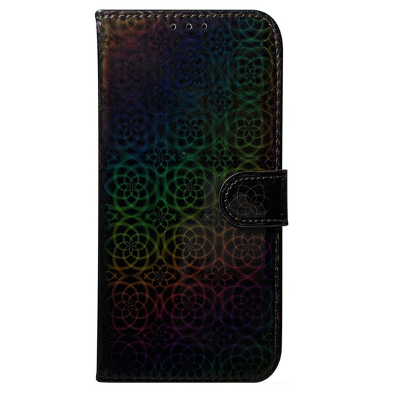 For Samsung Galaxy S25 Ultra 5G Colorful Magnetic Buckle Leather Phone Case(Black)