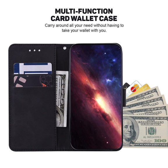 For Samsung Galaxy S25+ 5G Geometric Embossed Leather Phone Case(Black)