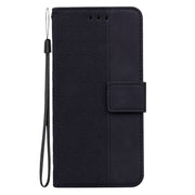 For Samsung Galaxy S25 Ultra 5G Geometric Embossed Leather Phone Case(Black)