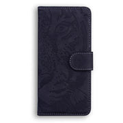 For Samsung Galaxy S25 5G Tiger Embossing Pattern Flip Leather Phone Case(Black)