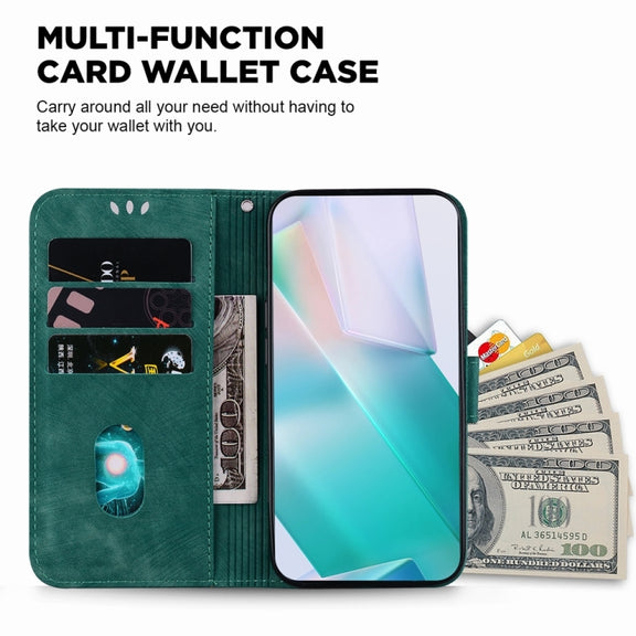 For Samsung Galaxy S25 Ultra 5G Little Tiger Embossed Leather Phone Case(Green)
