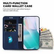 For Samsung Galaxy S25 Ultra 5G Little Tiger Embossed Leather Phone Case(Dark Blue)