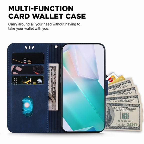 For Samsung Galaxy S25 Ultra 5G Little Tiger Embossed Leather Phone Case(Dark Blue)