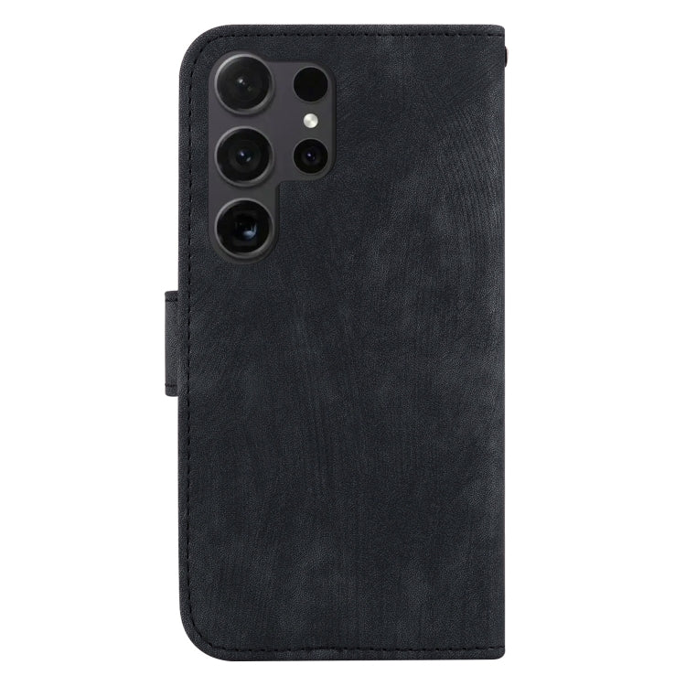 For Samsung Galaxy S25 Ultra 5G Little Tiger Embossed Leather Phone Case(Black)