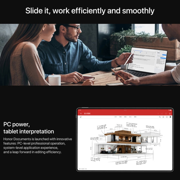 Honor MagicPad2 WiFi Tablet PC, 12GB+256GB, 12.3 inch MagicOS 8.0.1 Qualcomm Snapdragon 8s Gen 3 Octa Core(Black)