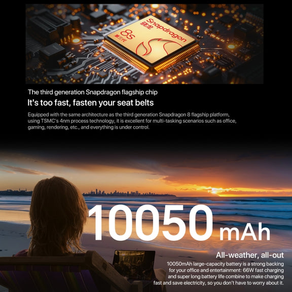 Honor MagicPad2 WiFi Tablet PC, 8GB+256GB, 12.3 inch MagicOS 8.0.1 Qualcomm Snapdragon 8s Gen 3 Octa Core(White)