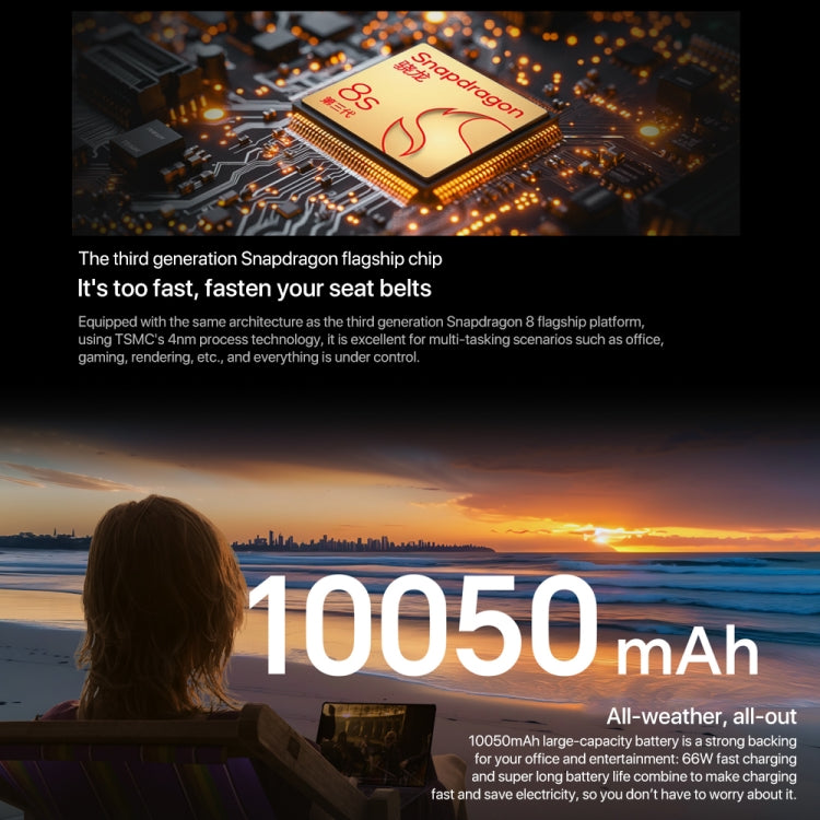 Honor MagicPad2 WiFi Tablet PC, 8GB+256GB, 12.3 inch MagicOS 8.0.1 Qualcomm Snapdragon 8s Gen 3 Octa Core(White)