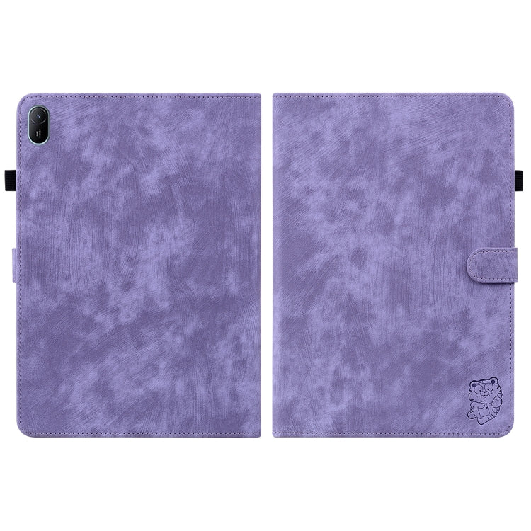 For Huawei MatePad SE 11 2024 Tiger Pattern Flip Leather Tablet Case(Purple) - Huawei by PMC Jewellery | Online Shopping South Africa | PMC Jewellery | Buy Now Pay Later Mobicred