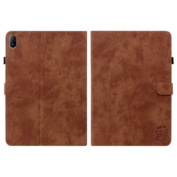 For Huawei MatePad SE 11 2024 Tiger Pattern Flip Leather Tablet Case(Brown) - Huawei by PMC Jewellery | Online Shopping South Africa | PMC Jewellery | Buy Now Pay Later Mobicred