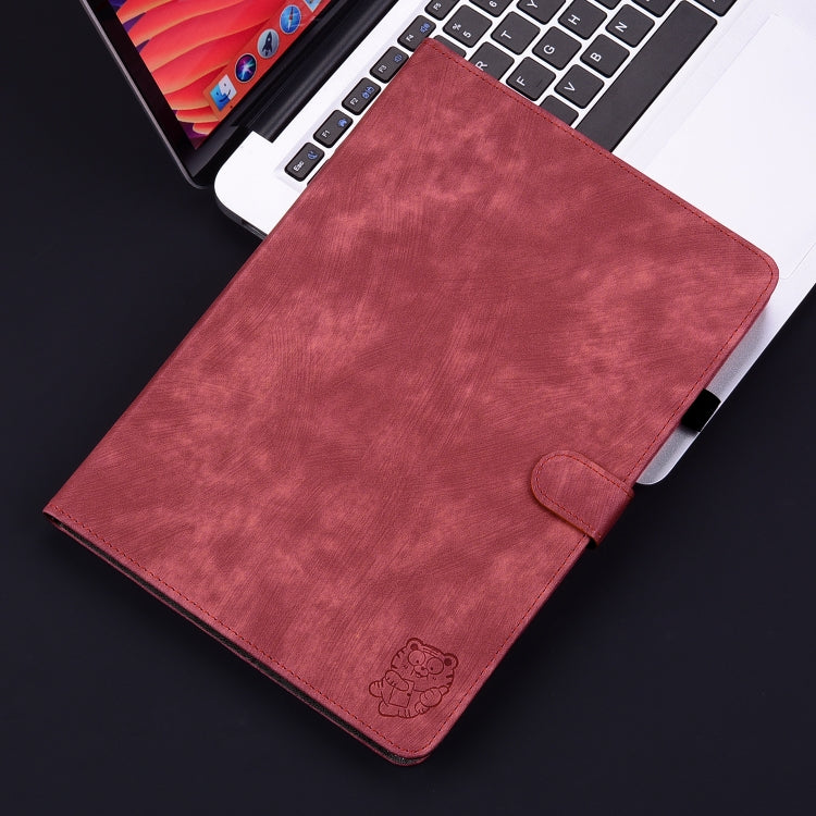 For Huawei MatePad SE 11 2024 Tiger Pattern Flip Leather Tablet Case(Red) - free shipping - PMC Jewellery - Order now!