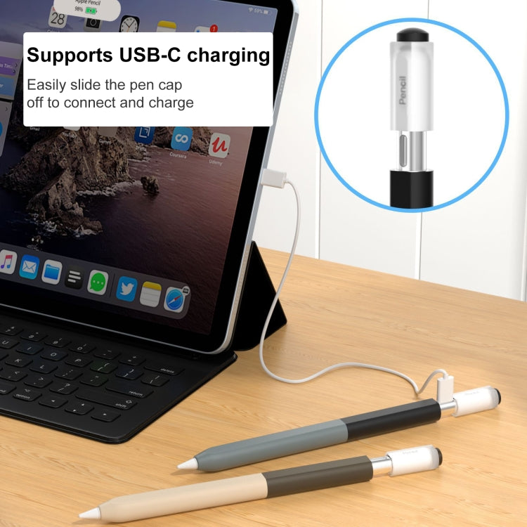 For Apple Pencil USB-C Gradient Silicone Stylus Protective Case(Yellow)