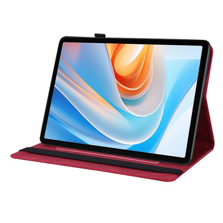 For itel VistaTab 30 Butterfly Flower Embossed Leather Tablet Case(Red) - Others by PMC TechLife | Online Shopping South Africa | PMC TechLife | Buy Now Pay Later Mobicred