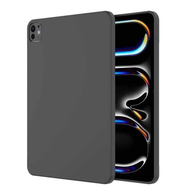 For iPad Pro 13 2024 Mutural Silicone Microfiber Tablet Case(Black)