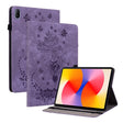 For Huawei MatePad SE 11 2024 Butterfly Rose Embossed Leather Tablet Case(Purple) - Huawei by PMC Jewellery | Online Shopping South Africa | PMC Jewellery | Buy Now Pay Later Mobicred