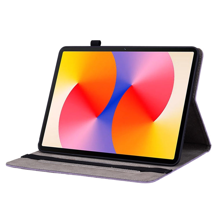 For Huawei MatePad SE 11 2024 Butterfly Rose Embossed Leather Tablet Case(Purple) - Huawei by PMC Jewellery | Online Shopping South Africa | PMC Jewellery | Buy Now Pay Later Mobicred