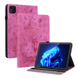 For itel Pad One 10.1 Butterfly Rose Embossed Leather Tablet Case(Rose Red) - Others by PMC TechLife | Online Shopping South Africa | PMC TechLife | Buy Now Pay Later Mobicred