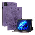 For itel Pad One 10.1 Butterfly Rose Embossed Leather Tablet Case(Purple) - Others by PMC TechLife | Online Shopping South Africa | PMC TechLife | Buy Now Pay Later Mobicred
