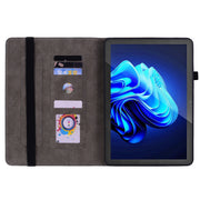 For itel Pad One 10.1 Butterfly Rose Embossed Leather Tablet Case(Dark Blue)