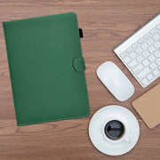 For Samsung Galaxy Tab S9 / S9 FE Solid Color Fiber Texture Smart Tablet Leather Case(Green)